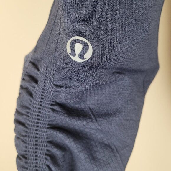 Lululemon In The Flow Crop Seamless Leggings Inkwell Navy Blue Size 4 - Picture 13 of 14